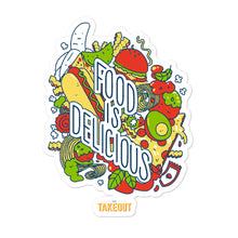 Load image into Gallery viewer, &quot;Food is Delicious&quot; Stickers
