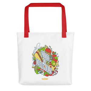 "Food is Delicious" Picnic Tote